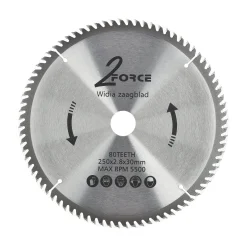 2-Force Toebehoren Elektrisch Gereedschap>Zaagblad Ø250 mm 30as 80T