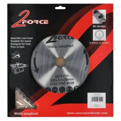 2-Force Toebehoren Elektrisch Gereedschap>Zaagblad Ø300 mm 30as 60T