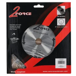 2-Force Toebehoren Elektrisch Gereedschap>Zaagblad Ø185 mm 20as 24T