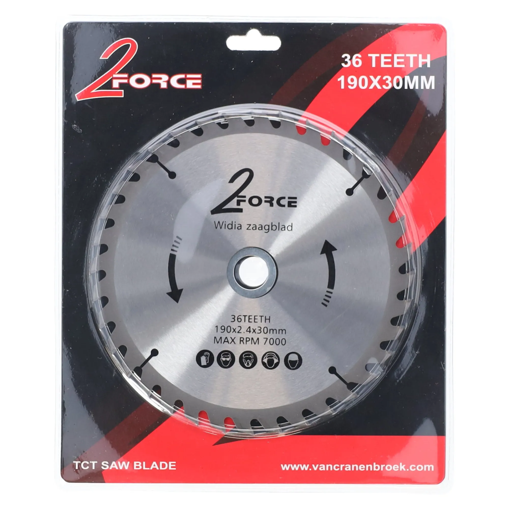 2-Force Toebehoren Elektrisch Gereedschap>Zaagblad Ø190 mm 30as 36T