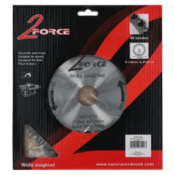 2-Force Toebehoren Elektrisch Gereedschap>Zaagblad Ø210 mm 30as 40T
