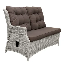 Bois le Duc Tuinbanken>2-zits bank Aprano met rechter leuning, wit/grijs