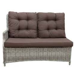 Bois le Duc Tuinbanken>2-zits bank Aprano met rechter leuning, wit/grijs