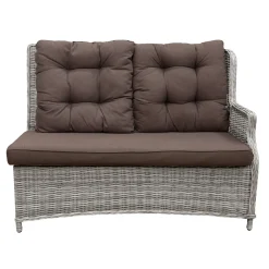 Bois le Duc Loungesets>2-zits bank links Aprano verstelbaar white grey