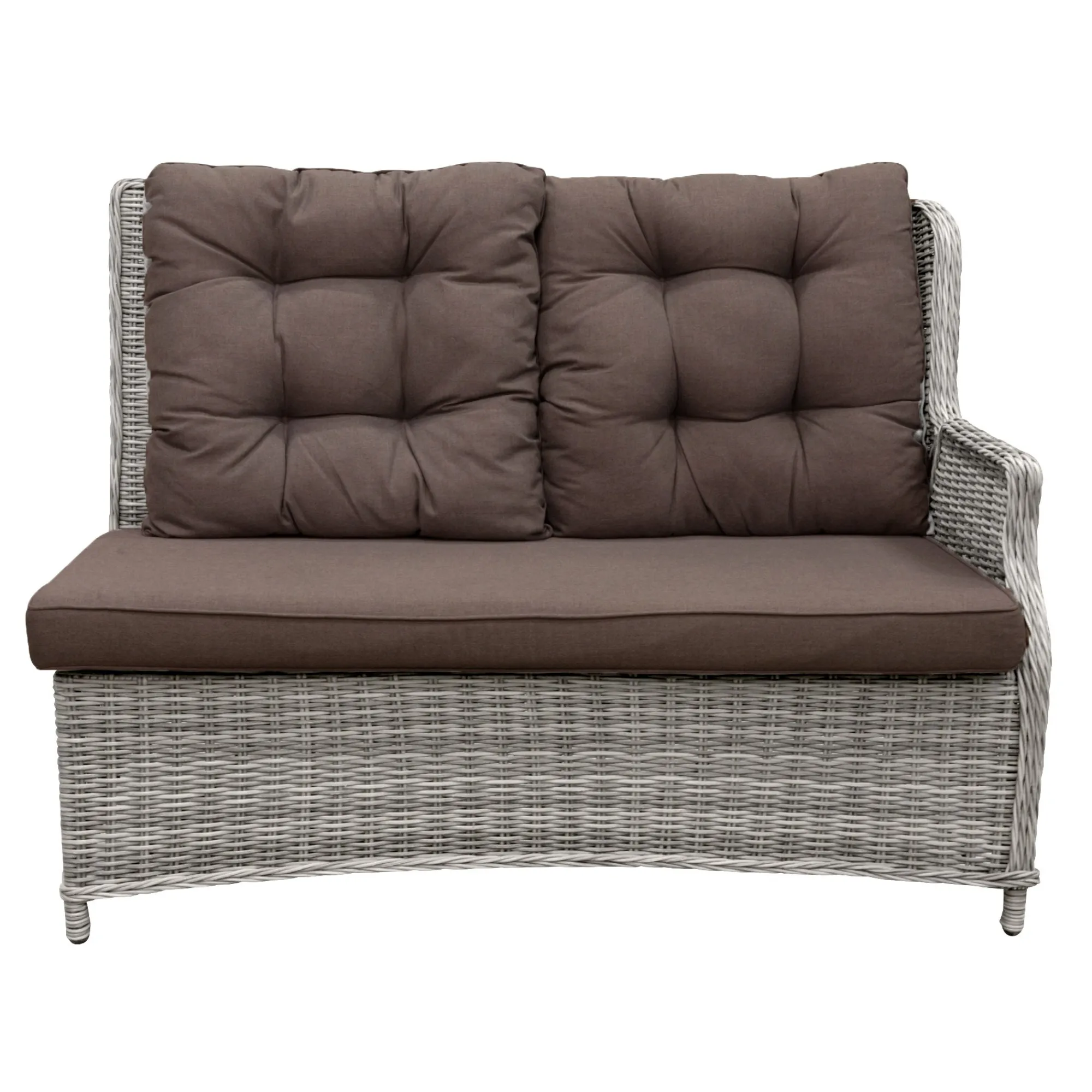 Bois le Duc Loungesets>2-zits bank links Aprano verstelbaar white grey