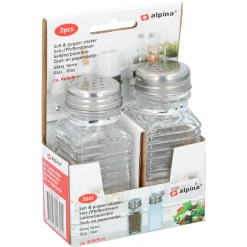 Alpina Opbergen>Zout en peper vat 9 x 4 cm 2st.